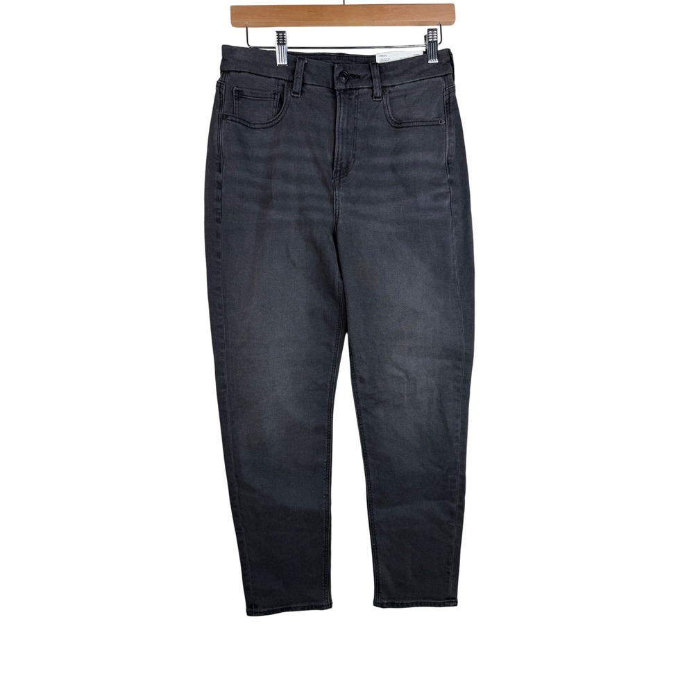 NWT American Eagle High Rise Mom Jeans size 4 Short Black Denim